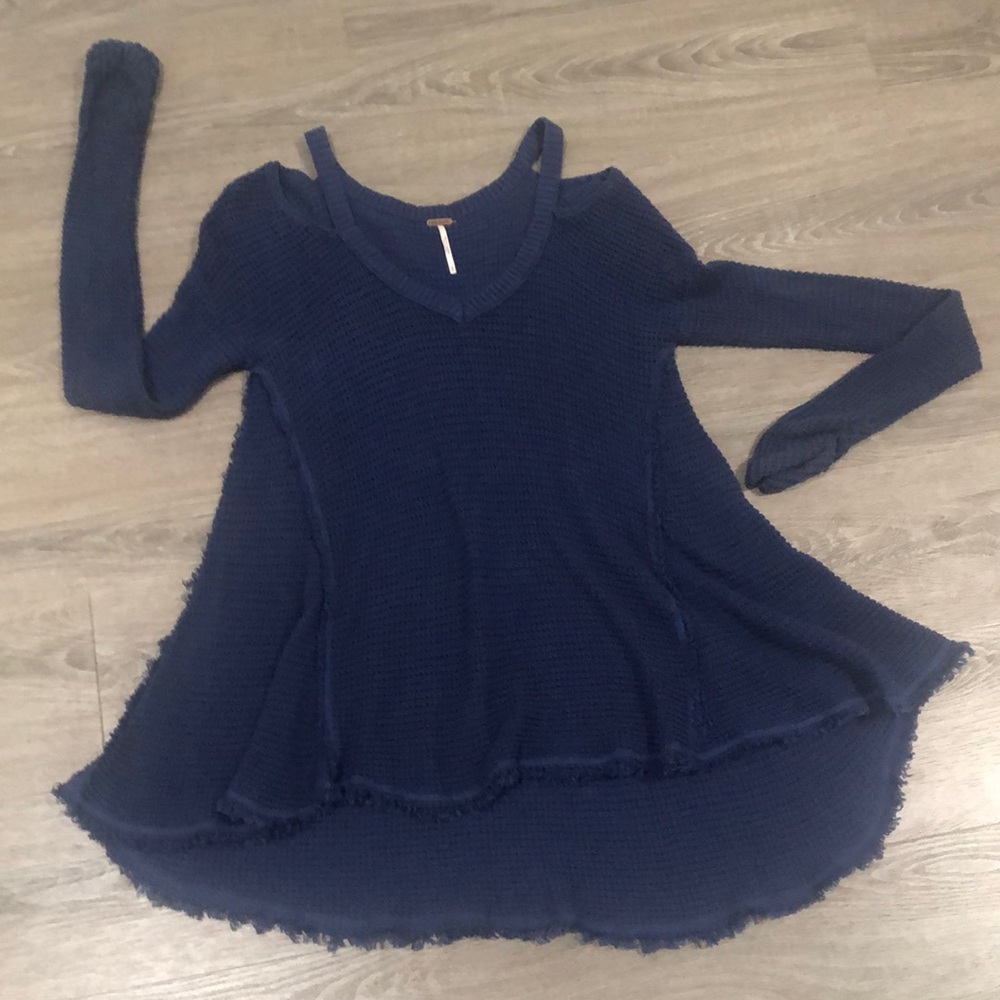 Free People Waffle Knit Top/Tunic